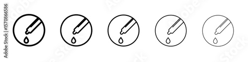 pipette icon outline simple illustration isolated