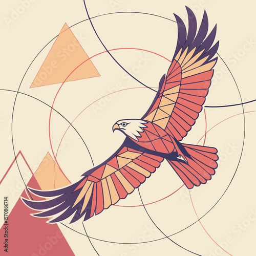 Vector illustration of a girl with angel or butterfly wings, a symbol of love and freedom, flying through the sky