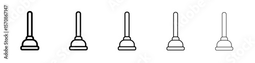 Plunger Icon outline simple illustration isolated