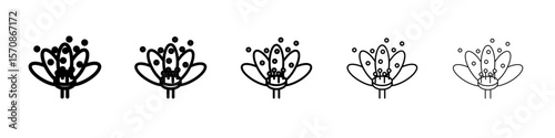 Pollen icon outline simple illustration isolated