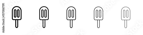 Popsicle icon outline simple illustration isolated