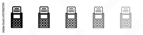 pos terminal icon outline simple illustration isolated