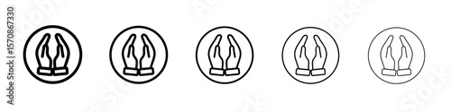 Pray icon outline simple illustration isolated