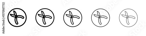 pruner icon outline simple illustration isolated