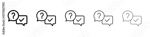 Question Mark icon. outline simple illustration isolated