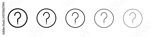 Question mark icon outline simple illustration isolated