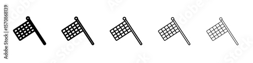 Race flag icon outline simple illustration isolated