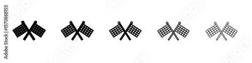 Race flag icon outline simple illustration isolated