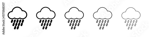 Rain Icon outline simple illustration isolated