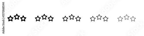 Rating icon outline simple illustration isolated
