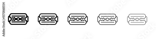 Razor blade icon outline simple illustration isolated