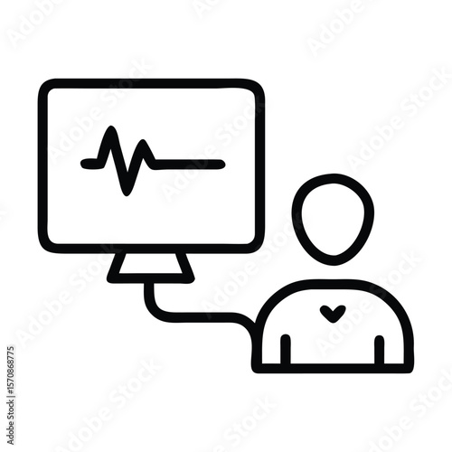 Electrocardiogram vector illustration
