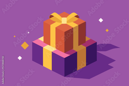 vector illustration of a gift box