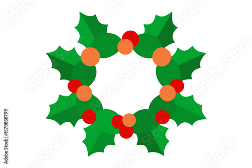 holly leaves and berries