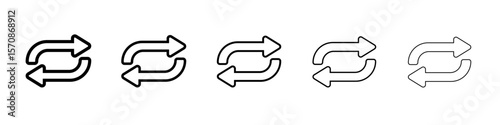 Repeat icon outline simple illustration isolated