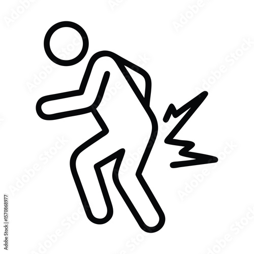 Heart attack icon set chest pain palpitation failure vector symbol in a black filled and outlined style disease medical emergency sign Vector
