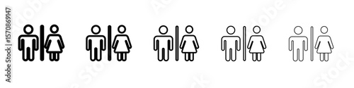 Restroom Icon outline simple illustration isolated
