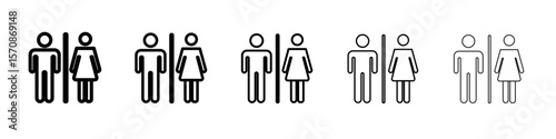restroom icon outline simple illustration isolated