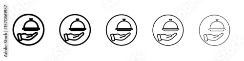 restaurant Waiter icon outline simple illustration isolated