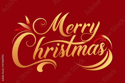 red velvet textured background with golden merry