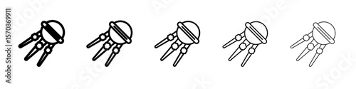 Satellite apparatus icon outline simple illustration isolated
