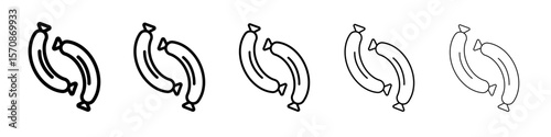 sausages icon outline simple illustration isolated