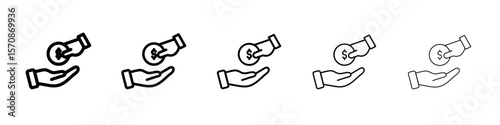 Save money icon.. outline simple illustration isolated