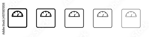 Scales icon outline simple illustration isolated