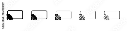 Screen cast icon outline simple illustration isolated