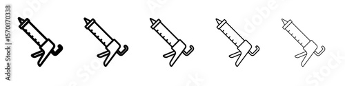 sealant gun icon outline simple illustration isolated