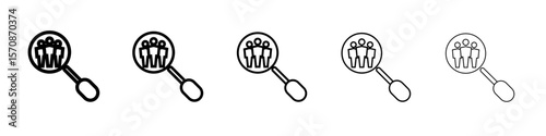 Search for job icon outline simple illustration isolated