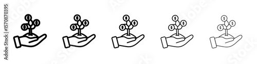 Seed money icon outline simple illustration isolated