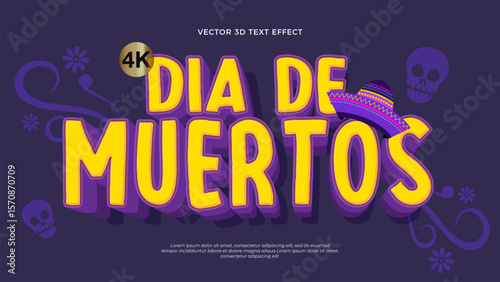 EPS Dia de muertos text effect