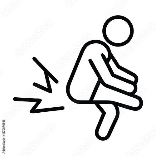 Heart attack icon set chest pain palpitation failure vector symbol in a black filled and outlined style disease medical emergency sign Vector
