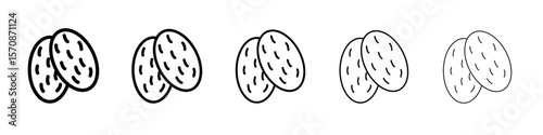 shaobing icon outline simple illustration isolated