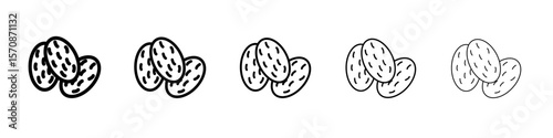 shaobing icon outline simple illustration isolated