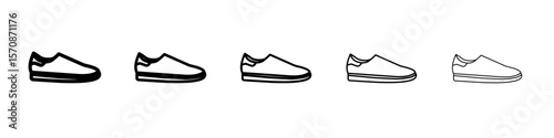 shoes icon outline simple illustration isolated