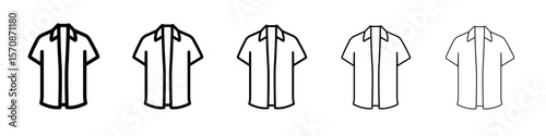 Shirt icon outline simple illustration isolated