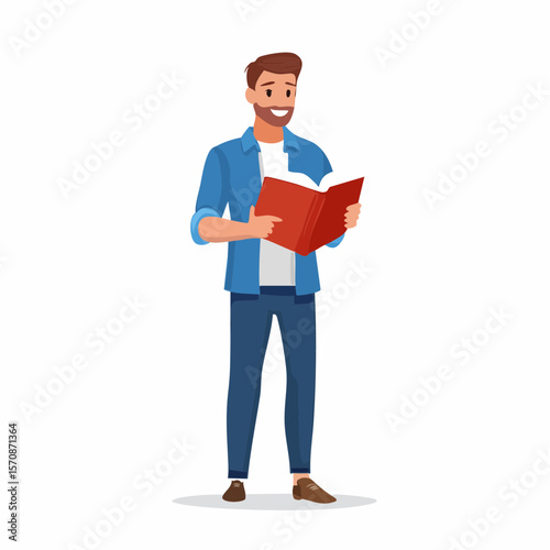 Man in Business Attire Holding Clipboard and Smiling
