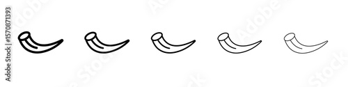 Shofar icon outline simple illustration isolated