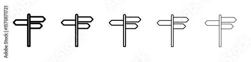 signpost icon outline simple illustration isolated