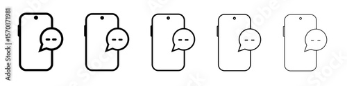 Smartphone icon outline simple illustration isolated