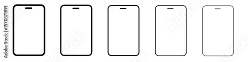 Smartphone icon outline simple illustration isolated