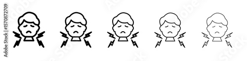 Sore throat icon outline simple illustration isolated