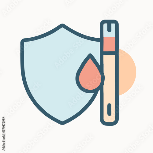 Blood Glucose Test And Immune Protection Concept
