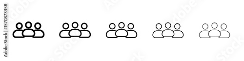 Squad icon outline simple illustration isolated
