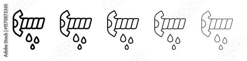 squeeze wet laundry icon outline simple illustration isolated