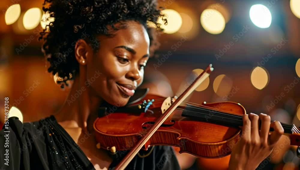 custom made wallpaper toronto digitala focused violinist playing the violin with grace and passion, captured in a warm and inviting setting. The scene is filled with soft, glowing light and a sense of artistic expression