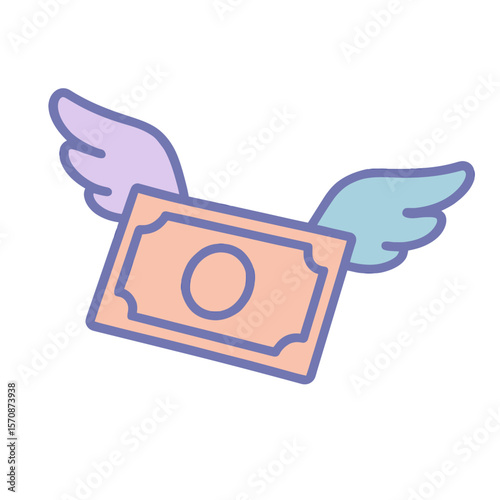 Flying Dollar Bill Symbolizing Financial Loss