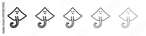 Stingray icon outline simple illustration isolated